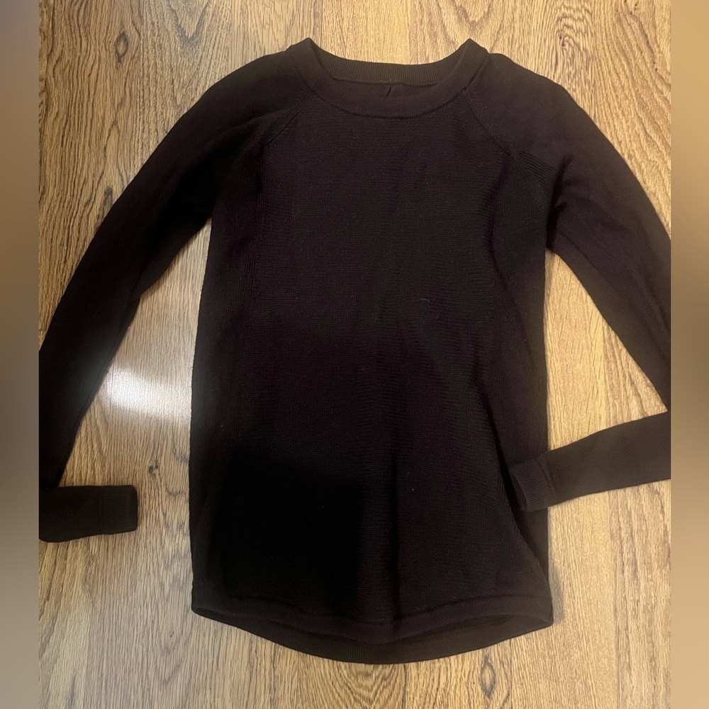 Lululemon burgundy plum Purple Long Sleeve Top fitted knit small - Picture 2 of 5